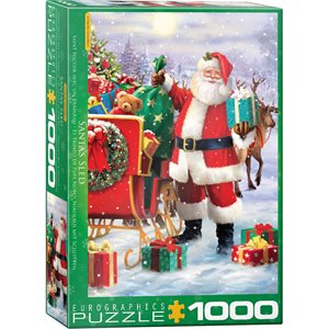 Casse-Tete Le Pere Noel Et Son Traineau 1000 Mcx