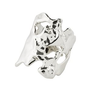 HAPPY ORGANIC SHAPED RING SILVER-PLATED